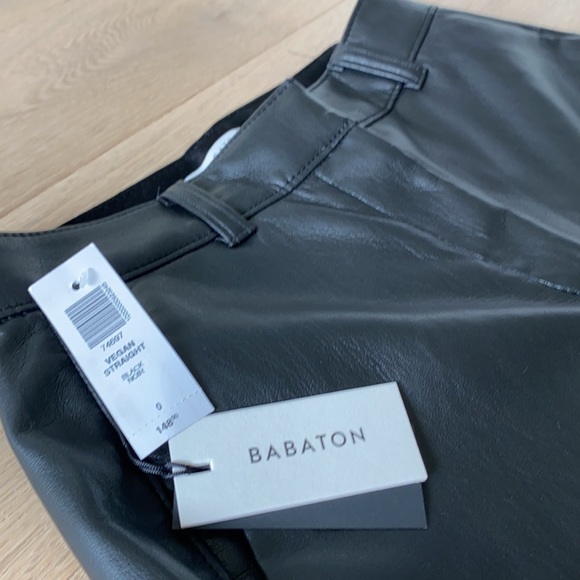 Aritzia Babaton Vegan Straight Pant in Black, Size 0 - Picture 5 of 5